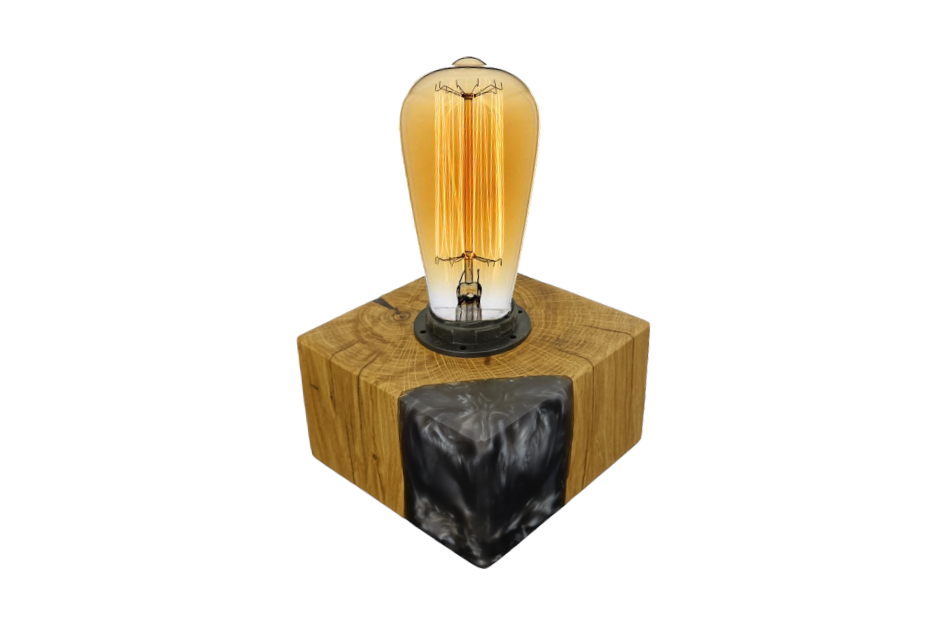 Simba - Lampe en bois et résine époxy