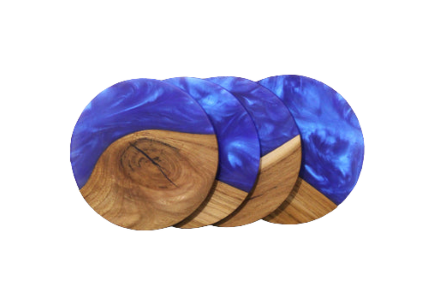 Olane - Dessous de verre en bois et résine époxy